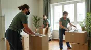 Équipe en action lors d’un déménagement